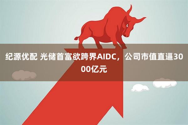 纪源优配 光储首富欲跨界AIDC，公司市值直逼3000亿元