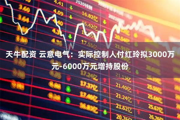 天牛配资 云意电气：实际控制人付红玲拟3000万元-6000万元增持股份
